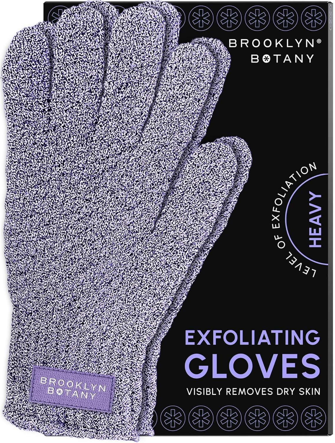 Brooklyn Botany Exfoliating Gloves for Bath and Shower – Heavy Duty Exfoliating Body Scrubber for Massage and Dead Skin Remover for Body – 1 Pair