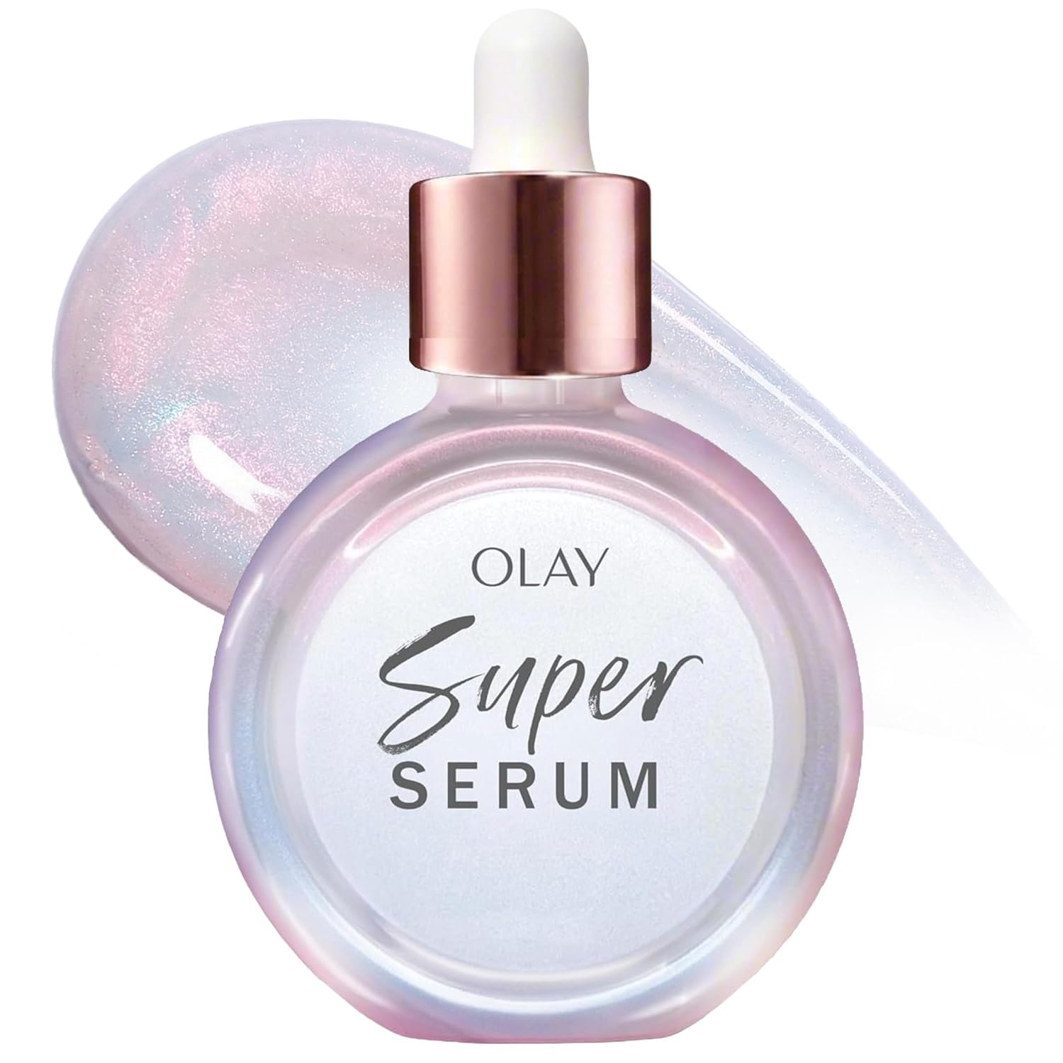 Olay Super Serum – Glow Serum for Face – Activated Niacinamide, Vitamin C & E, Collagen Peptide, AHA – 5-in-1 Benefits – Brightens, Hydrates, Smooths, Firms, Evens Tone, Proactive Anti-Aging, 1.0 Oz